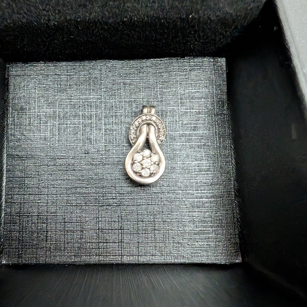 Elegant Silver Pendant with Crystal Accents